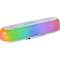 Mars Gaming MSB-Orb, Altavoz Portátil + Barra de Sonido 20W, Iluminación Orbilight RGB 360º, Soundbar con Sistema de Triple Driver, Altavoces Gaming Bluetooth 5.3 / USB/MicroSD/AUX/FM, Blanco
