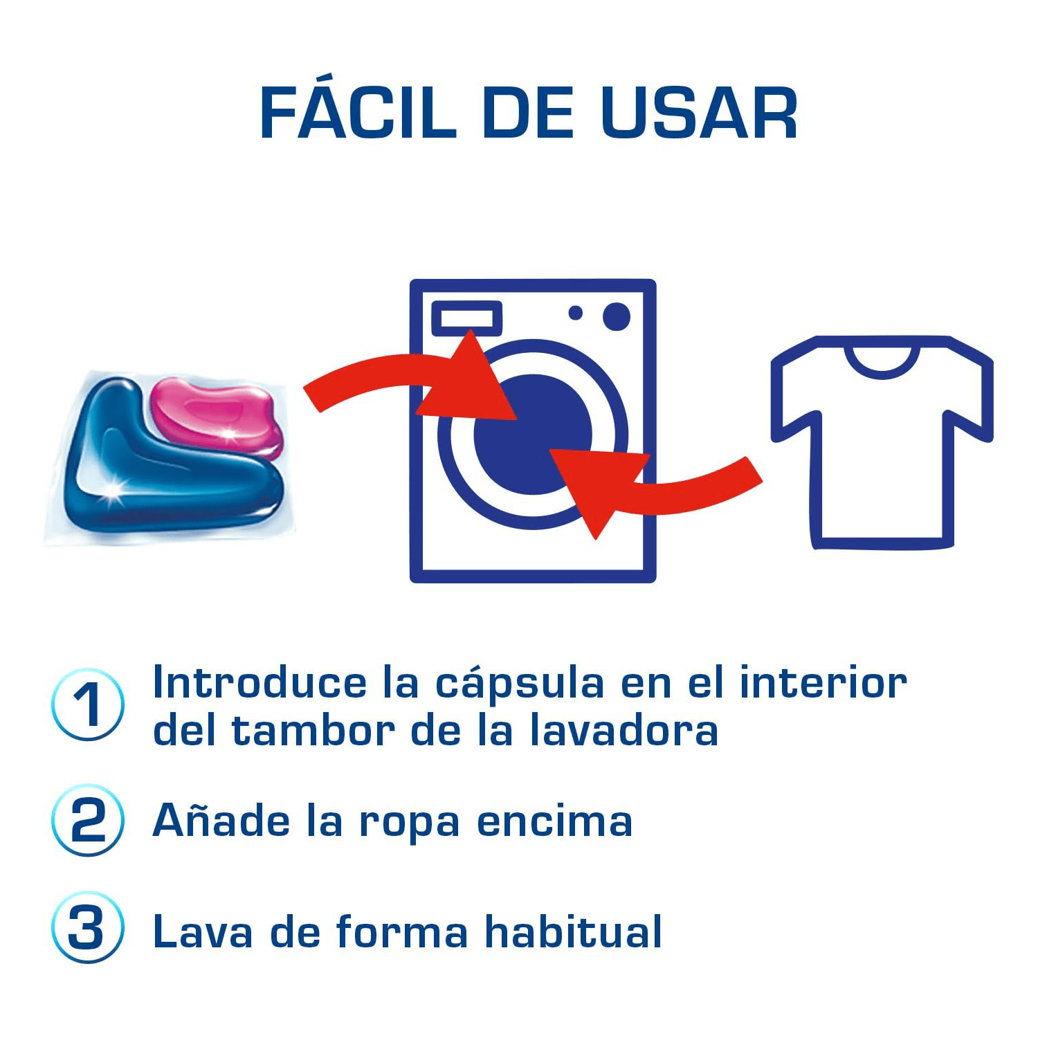 COLON Detergente para Lavadora en Cápsulas Vanish Todo en 1, Alto Podert Quitamanchas, Para Ropa Blanca y de Color, 32 Capsulas por Paquete