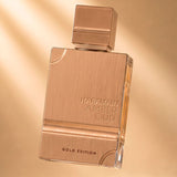Al Haramain Amber Oud Gold Edition Eau de Parfum Unisex, Perfume Árabe de Aroma Dulce y Frutal con Notas de Piña, Ámbar, Vainilla y Almizcle, 60 ml