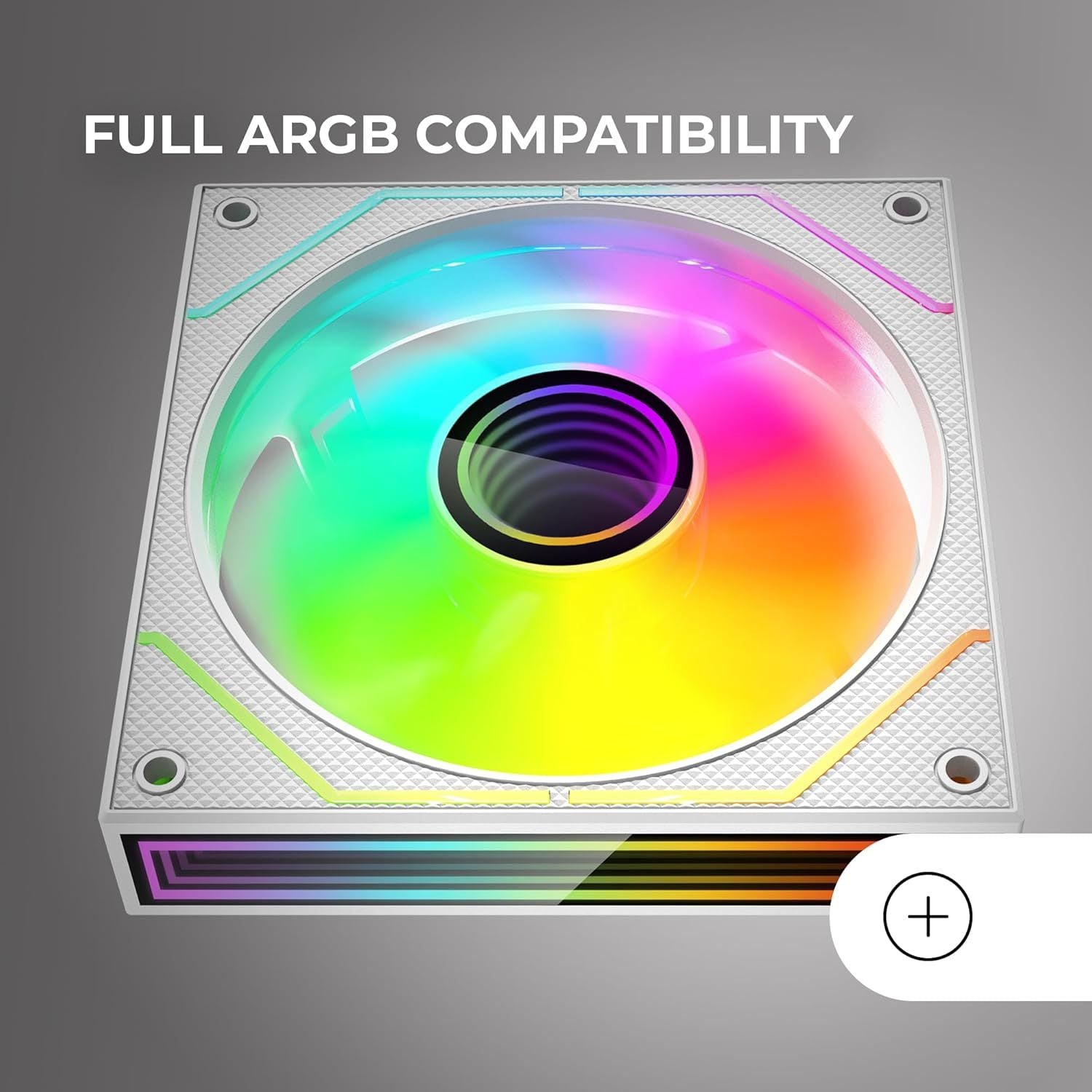Mars Gaming MF-3DPROX2R, Kit 2x Ventiladores 120mm, Aspas Invertidas, Iluminación ARGB Triple Infinity Mirror 360°, Control PWM, Rodamientos FDB, Ventiladores PC con Compatibilidad Total ARGB, Blanco