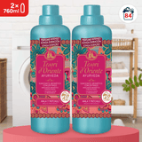 Tesori d'Oriente, Perfumador y Suavizante de Ropa Líquido Aromático Concentrado Ayurveda, Aceite de Amla y Pachulí con Microcápsulas para una Fragancia Duradera, Facilita el Planchado, 760ml - 42 Lavados por Botella