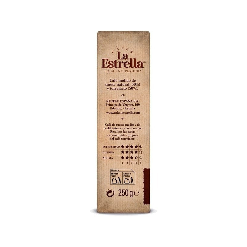 La Estrella Café Molido Mezcla Intensa, Paquete de 250 g