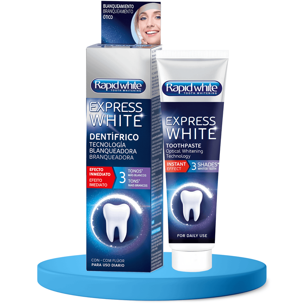Dentífrico Blanqueador, Efecto Inmediato de 3 Tonos más Blancos desde el Primer Cepillado, Ideal para Uso Diario, Protege y Limpia Eficazmente - Rapid White