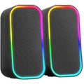 Mars Gaming MS-OM, Altavoces Gaming 20W, Iluminación Dinámica RGB, Altavoces Bluetooth 5.3 + AUX-IN, Caja de Control de Volumen, Chipset DSP Personalizado, Compatibilidad Universal, Negro
