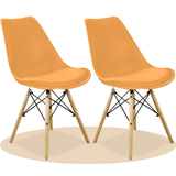 Sillas para Comedor, Sillas para Cocina con Asiento Blando, Tapizado y Patas Resistentes de Madera de Haya, Sillas Nórdicas Minimalistas, 49.5 x 44 x 79.5 cm