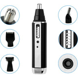 Corta Barba Hombre 4 en 1, Corta Pelos Nariz y Orejas, Barba, Patillas y Cejas, Carga USB, Perfecto para Casa y Viaje, Batería 400 mAh