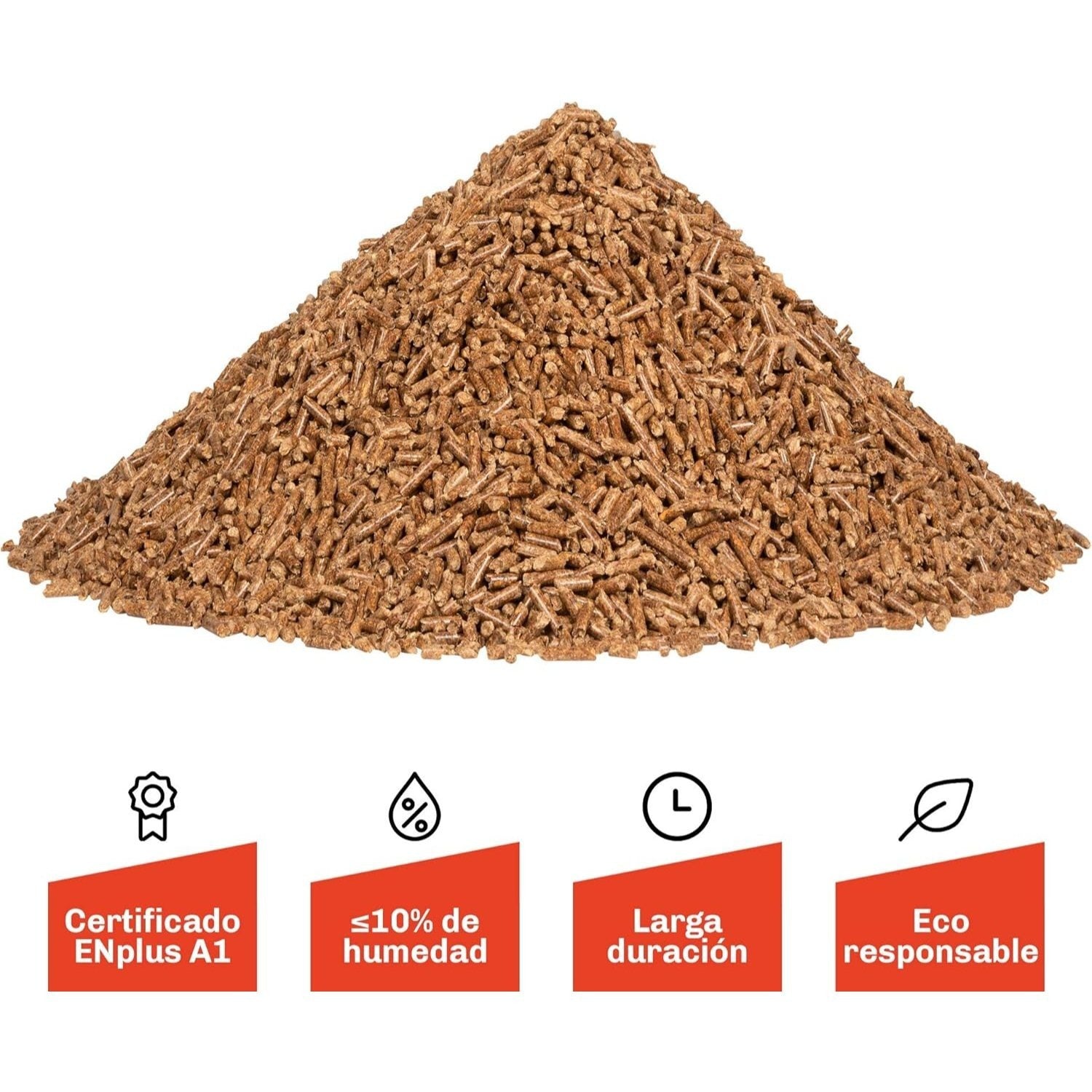 Pellets de Madera 15 kgs, Madera Reciclada y Biomasa para Estufas de Leña y Calderas