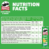 Pringles Sour Cream & Onion, Snack de Patatas Fritas sabor Crema Agria y Cebolla, Tamaño XXL de 185g, Pack de 6 Unidades