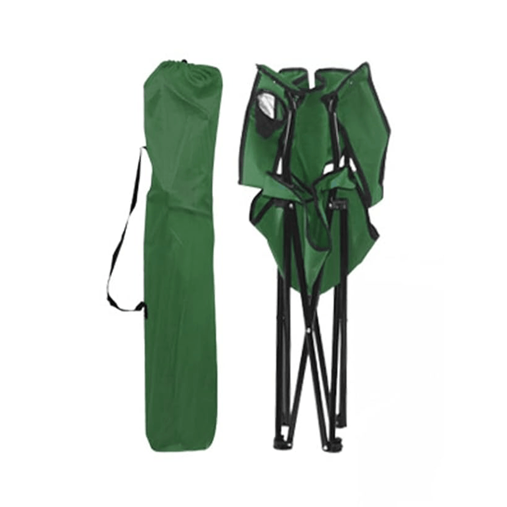 Pack x2 Sillas Plegables Camping con Respaldo y Apoyabrazos para Exterior, Acampada, Pescar y Picnic de 50 x 50 x 80 cm, Resistente y Compacta, Soporta hasta 120kg, Verde
