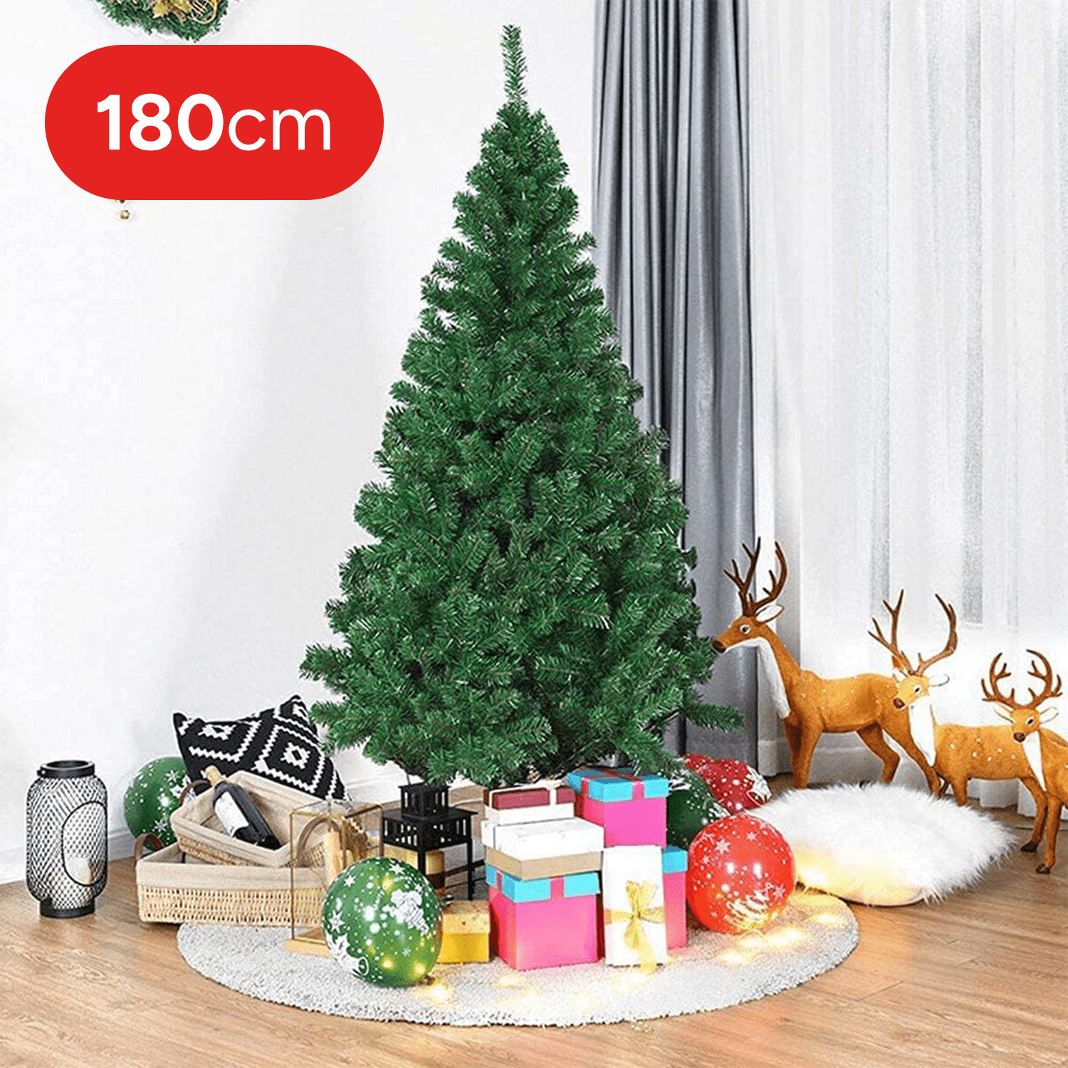 Árbol de Navidad Artificial de 60 cm, Decoración de Navidad, Decoración Festiva de Efecto Pino, Arbol Navidad Denso y con Volumen ideal como decoración Navideña y de Invierno