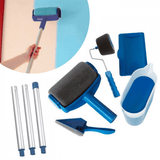 Rodillo Pintura Pared Rellenable con Almacenamiento Interno, Fácil de Llenar y Usar, Incluye: Bandeja de Apoyo, Rodillo Biselado, Brocha para Rincones y Recipiente para Pintura con Boca, Ahorra Tiempo Pintando, Perfecto para Aplicación de Múltiples Capas