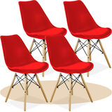 Sillas para Comedor, Sillas para Cocina con Asiento Blando, Tapizado y Patas Resistentes de Madera de Haya, Sillas Nórdicas Minimalistas, 49.5 x 44 x 79.5 cm