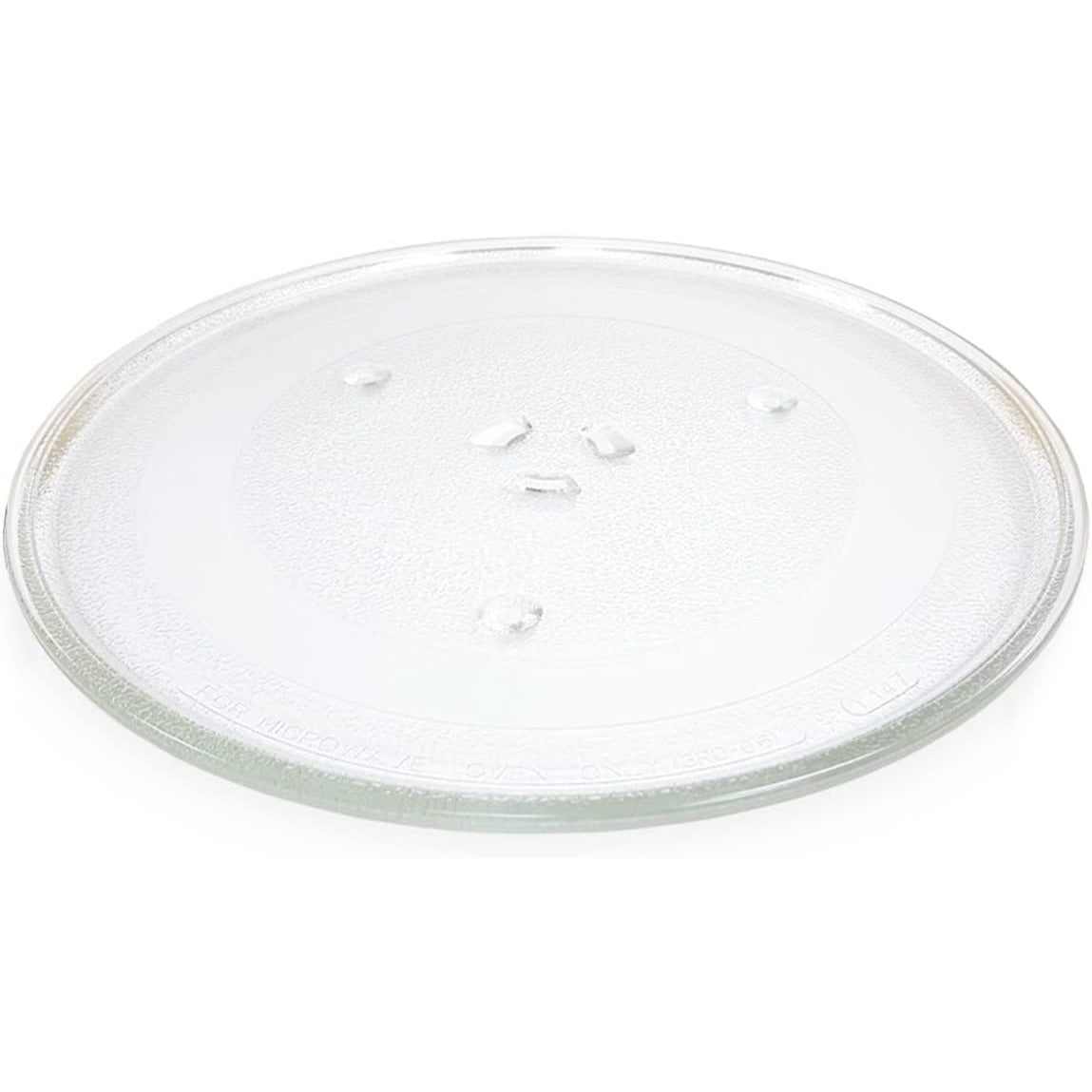 Plato Microondas Universal Giratorio, Plato Microondas con 3 Fijadores para evitar Movimientos no deseados, Cristal Resistente pensado para Resistir Altos Contrastes de Temperatura, Fácil Limpieza