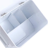 Botiquin Metal de Gran Capacidad, Múltiples Compartimentos, Bandeja Desmontable con Cierre, Asas Laterales para Fácil Transporte, 22.4 x 16.5 x 16cm