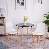 Sillas para Comedor, Sillas de Cocina con Asiento Blando, Tapizado y Patas Resistentes de Madera de Haya