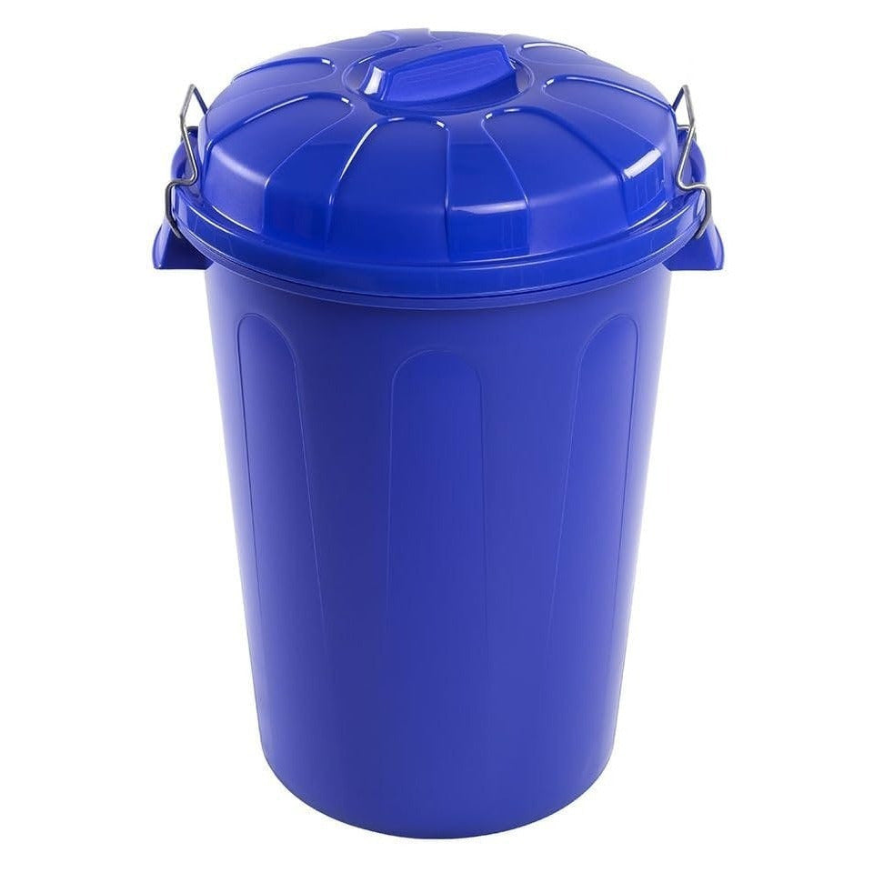 Cubo Basura 100 Litros de capacidad con Tapa. Fabricado en Plastico Resistente, Ideal para Almacenaje de Basura para el Hogar, Oficina o Industria