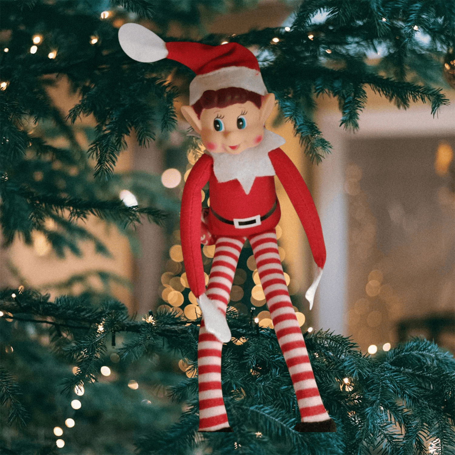 Decoración para Árbol de Navidad Artificial, Elfo Colgante, Resistente y Duro, Decoraciones Colgantes para Árbol de Navidad