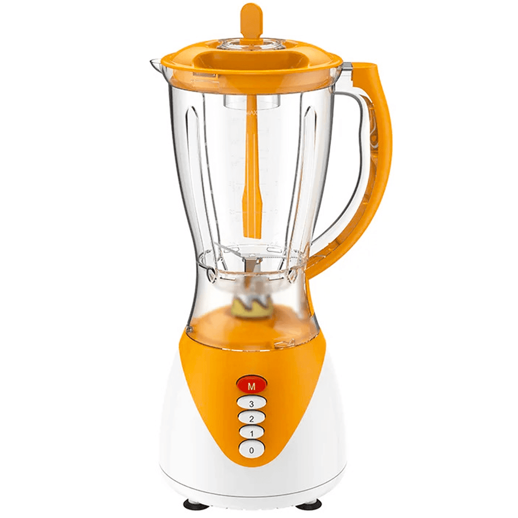 Batidora con Jarra de 1.5L, 3 Velocidades, Cuchillas de Acero Inoxidable, Tapa con Espátula, Patas Antideslizantes, 300W de Potencia, Desmontable
