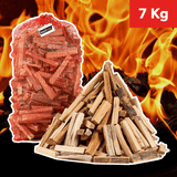 Leña para Estufas Seca de Encina Cortada en Troncos Medianos, Leña Chimenea. Astillas de Madera de Pino, Madera Seca Natural para Barbacoa, Chimenea, Caldera y Estufa