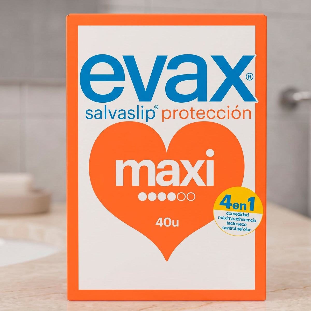 Evax Salvaslip Maxi Protegeslip, Protección Femenina Diaria, Absorción y Comodidad, 40 Unidades
