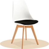 1/2/4/6 Unidad Sillas para Comedor, Sillas para Cocina con Asiento Blando, Tapizado y Patas Resistentes de Madera de Haya, Sillas Nórdicas