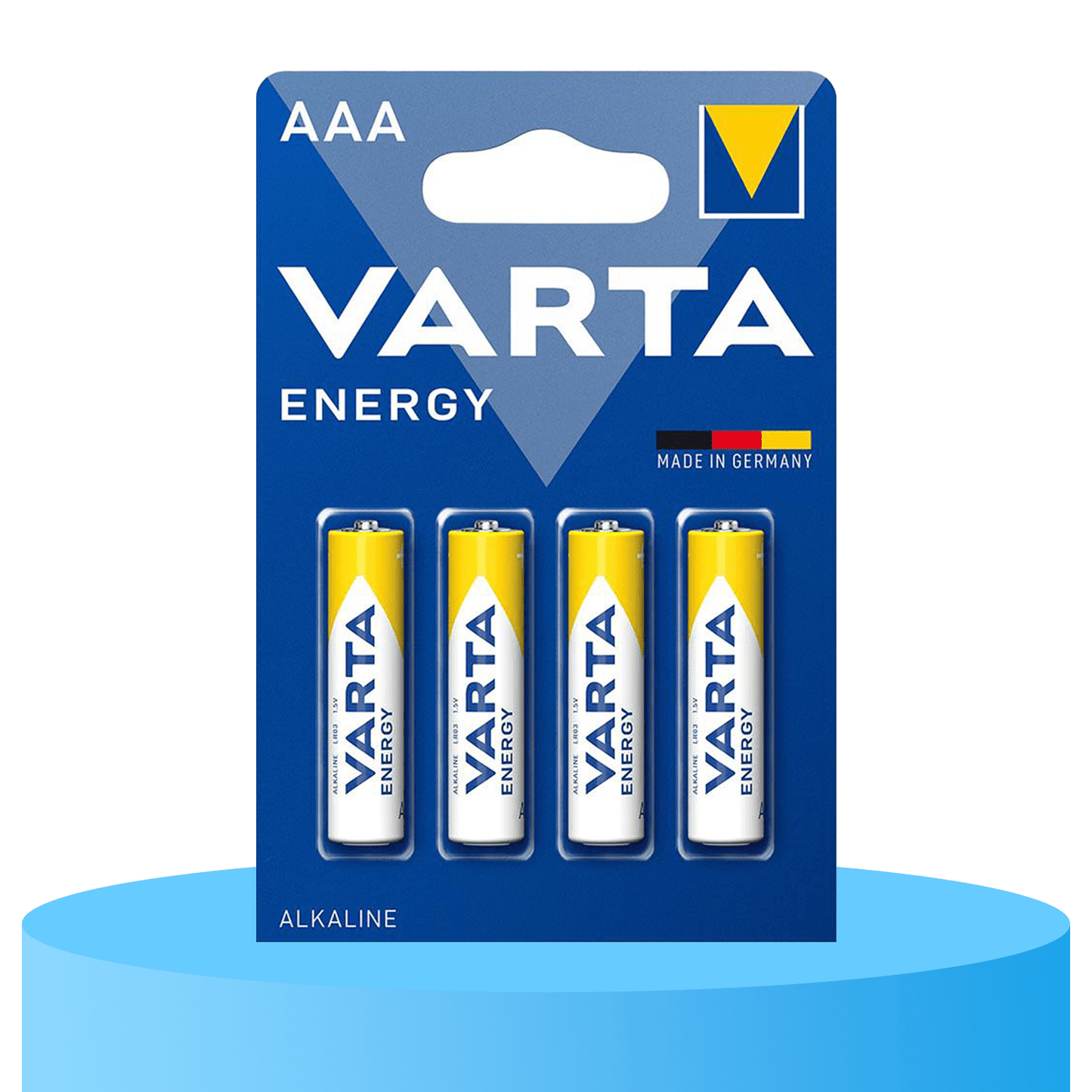 Pilas AAA Alcalinas de Alto Rendimiento, VARTA Energy, Larga Duración, Energía Continua, Ideal para Controles Remotos, Juguetes Electrónicos, Linternas, Lámparas, Relojes, Cámaras y Otros Dispositivos de Uso Diario - VARTA