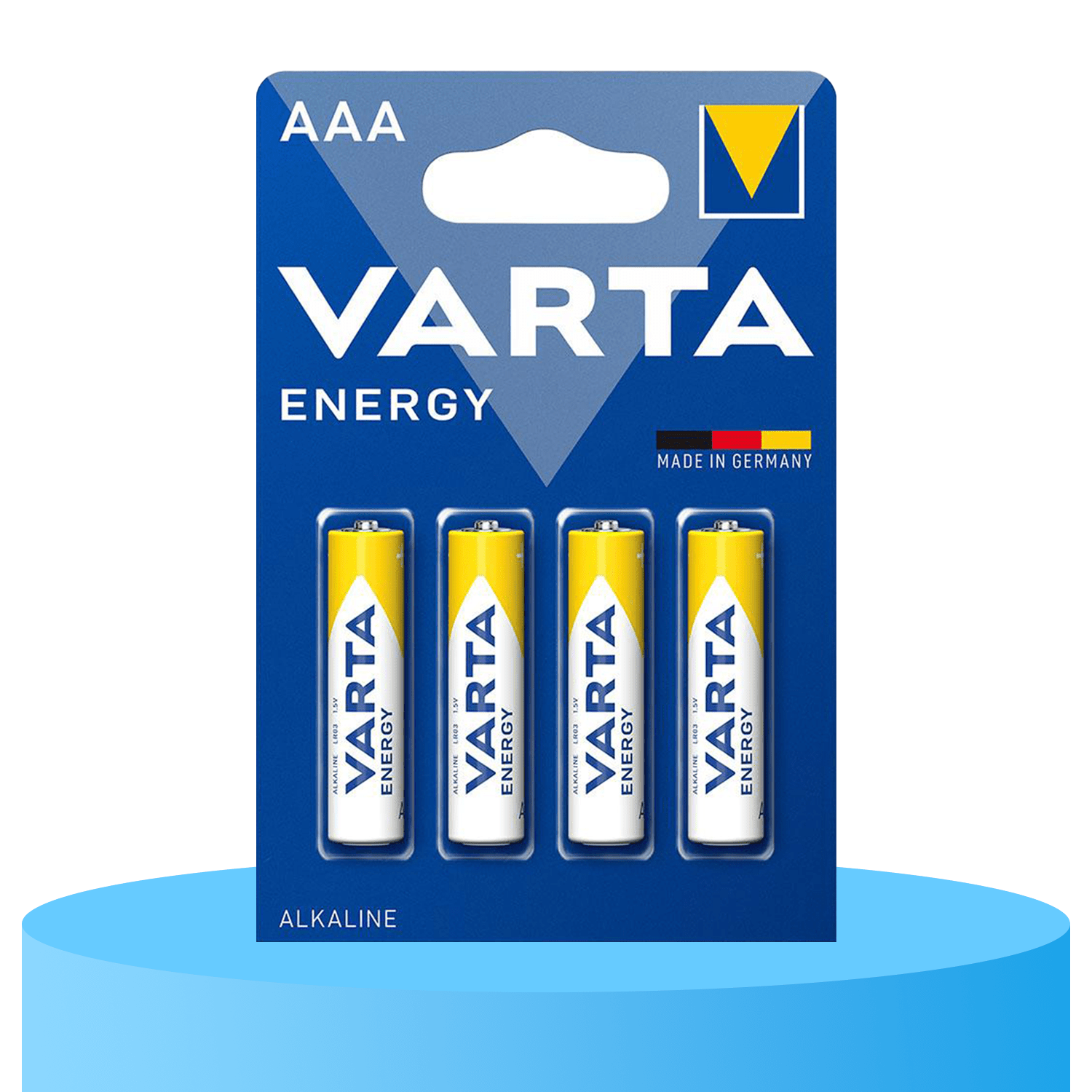 Pilas AAA Alcalinas de Alto Rendimiento, VARTA Energy, Larga Duración, Energía Continua, Ideal para Controles Remotos, Juguetes Electrónicos, Linternas, Lámparas, Relojes, Cámaras y Otros Dispositivos de Uso Diario - VARTA