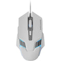 Mars Gaming MM024, Ratón Gaming RGB, Sensor Óptico 4000 dpi, Switches Mecánicos Huano, Iluminación RGB Flow, Ajuste On-The-Fly 1200/2400 / 3200/4000 dpi, Compatibilidad Multiplataforma, Blanco
