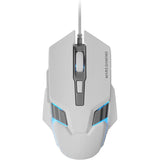 Mars Gaming MM024, Ratón Gaming RGB, Sensor Óptico 4000 dpi, Switches Mecánicos Huano, Iluminación RGB Flow, Ajuste On-The-Fly 1200/2400 / 3200/4000 dpi, Compatibilidad Multiplataforma, Blanco