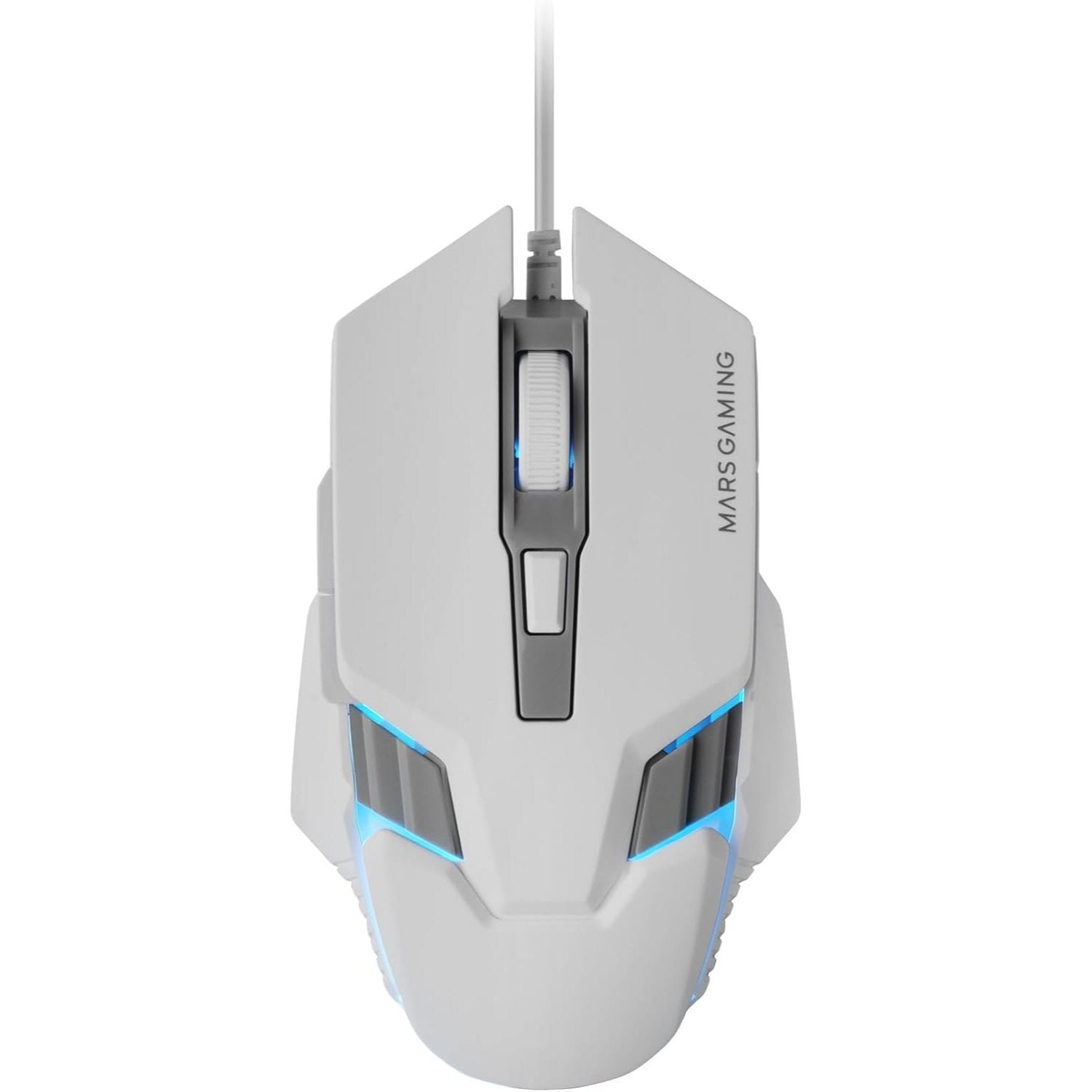 Mars Gaming MM024, Ratón Gaming RGB, Sensor Óptico 4000 dpi, Switches Mecánicos Huano, Iluminación RGB Flow, Ajuste On-The-Fly 1200/2400 / 3200/4000 dpi, Compatibilidad Multiplataforma, Blanco