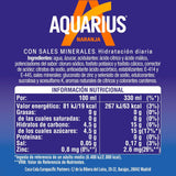 AQUARIUS Naranja, Bebida Hidratante con Sales Minerales, Baja en Calorías, Bebida Isotónica Sabor Naranja, Pack de 24 Latas de 330ml