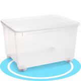 Caja Almacenamiento plástico para Guardar y Ordenar Juguetes, Libros, Documentos, Ropa, Mantas. Cierre Hermético, Gran Capacidad y Resistencia
