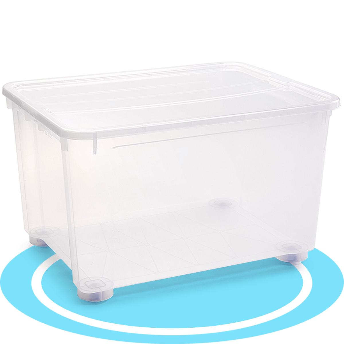 Caja Almacenamiento plástico para Guardar y Ordenar Juguetes, Libros, Documentos, Ropa, Mantas. Cierre Hermético, Gran Capacidad y Resistencia