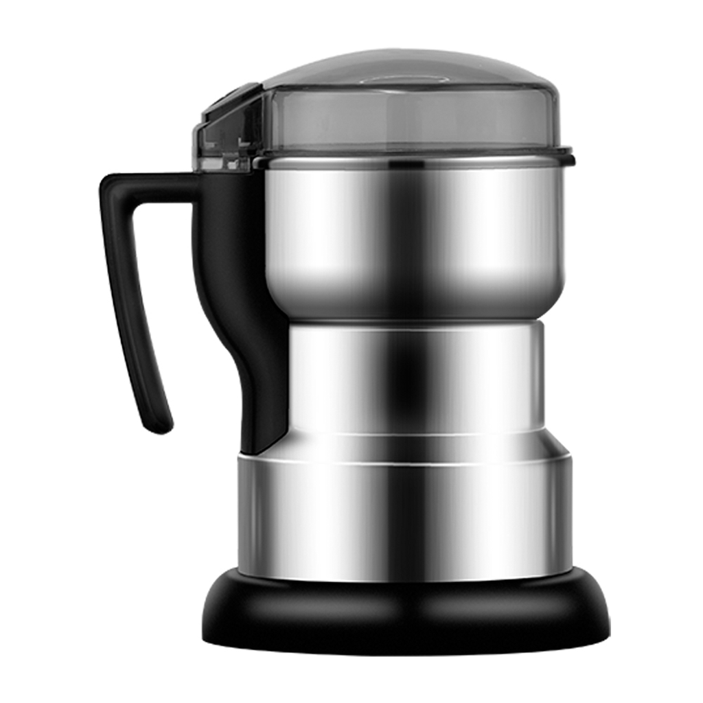 Molinillo de Café Eléctrico con Cuchillas de Acero Inoxidable, 200W, Tapa Transparente, Cierre de Seguridad, Ideal para Moler Café y Especias, 200g de Capacidad, 13 x 13 x 19 cm