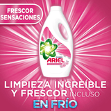 Ariel Detergente para Lavadora Liquido, 30 Lavados por Botella, Jabon Lenor Frescor Sensaciones, Limpieza Mejorada en Ciclos Mas Frios con la Exclusiva Tecnologia de Limpieza en Frio