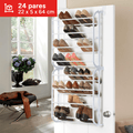 Zapateros Organizador Puerta con Capacidad hasta 24 Pares de Zapatos, Organizador Puerta, Zapatero de Puerta para Ahorrar Espacio, Multinivel, Resistente, Zapatero Colgante, Fácil de Montar, Construcción Robusta y Duradera, Ocupa poco Espacio
