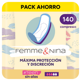 Compresas Mujer Menstruación, Máxima Seguridad, Comodidad y Discreción, Diseñada para Adaptarse, Perfectas para Uso Diario - FEMME & NINA