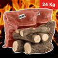 Leña para Estufas Seca de Encina Cortada en Troncos Medianos, Leña Chimenea. Astillas de Madera de Pino, Madera Seca Natural para Barbacoa, Chimenea, Caldera y Estufa