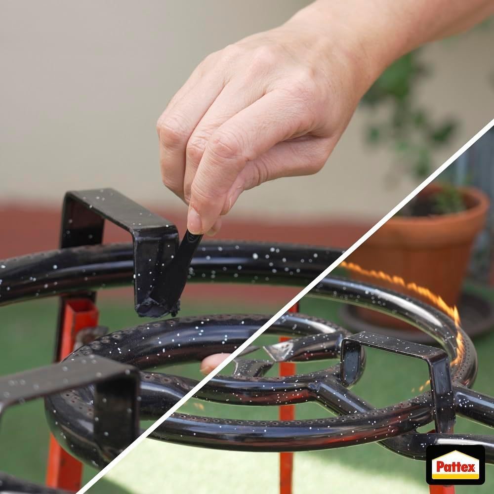 Pattex Nural 30 Sellador para Temperaturas Extremas, Sellador de Juntas Resistente a Altas Temperaturas, Pegamento Especial para Estufas y Chimeneas, 140g