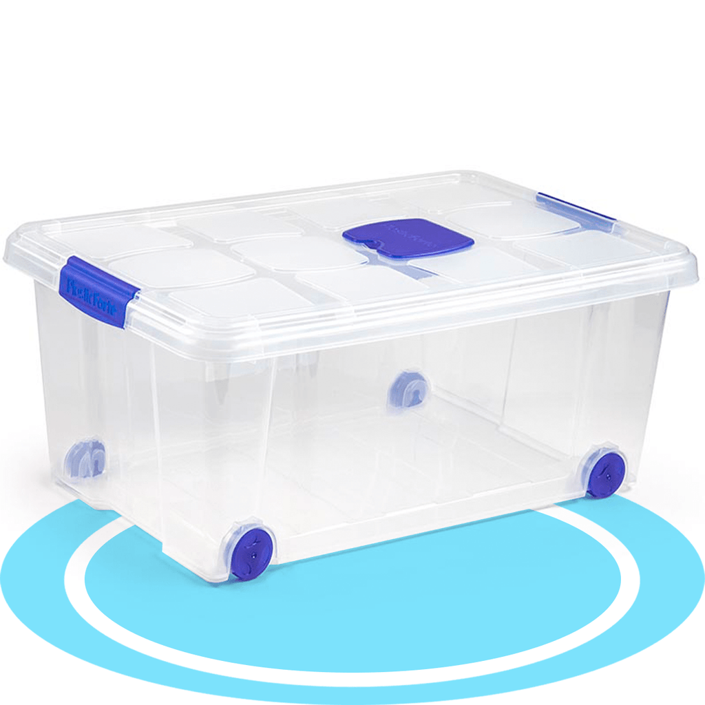 Caja Almacenamiento plástico para Guardar y Ordenar Juguetes, Libros, Documentos, Ropa, Mantas. Cierre Hermético, Gran Capacidad y Resistencia