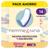 Compresas Mujer Menstruación, Máxima Seguridad, Comodidad y Discreción, Diseñada para Adaptarse, Perfectas para Uso Diario - FEMME & NINA