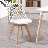 1/2/4/6 Unidad Sillas para Comedor, Sillas para Cocina con Asiento Blando, Tapizado y Patas Resistentes de Madera de Haya, Sillas Nórdicas con Diseño Tramado