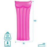 Colchoneta Hinchable Piscina de 183 x 76 cm, Con 2 Cámaras de Aire para Mayor Seguridad, Ideal para estar Tumbado, Soporta Hasta 100Kg, Incluye Kit de Parches para Reparar Pequeños Poros o Pinchazos