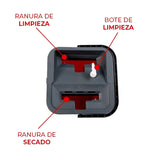 Fregona y Cubo de Limpieza Escurridor con Compartimentos, Cabezal Plano y Flexible Rotación 360. Cubo Escurrefacil. Ideal para Limpiar Suelos, Paredes, Techos, Ventanas, Incluye Recambios Extra