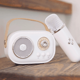 Mini Karaoke Portatil, Altavoz con Micrófono Inalámbrico para Cantar, Efectos de Voz, Ideal para Fiestas