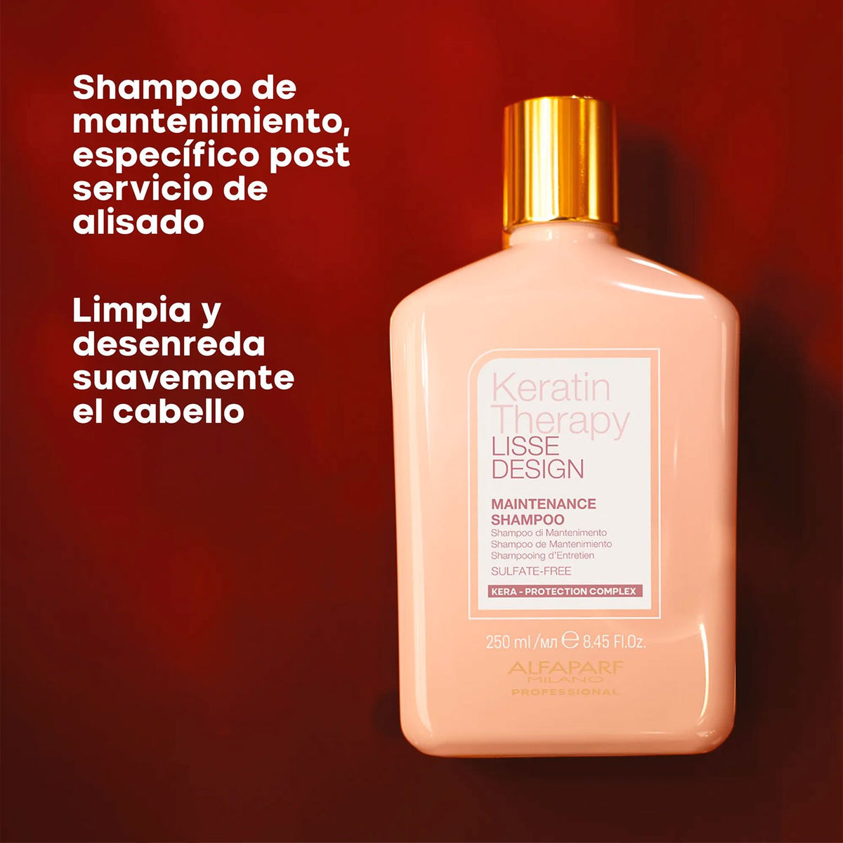 Alfaparf Milano Keratin Therapy, Champú de Mantenimiento para Tratamientos de Queratina, 250 ml