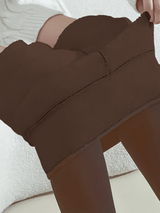 Leggins Térmicos Mujer con Forro de Felpa, Elásticos, Calientes y Acogedores