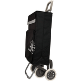 Carro Compra Plegable con Bolsillo Térmico para Congelados, Carro Plegable con Ruedas, Bolsillo Trasero con Cremallera, 2 Compartimentos Extra en Total, Con Capacidad de hasta 54 Litros y 40 Kg de Carga Máxima