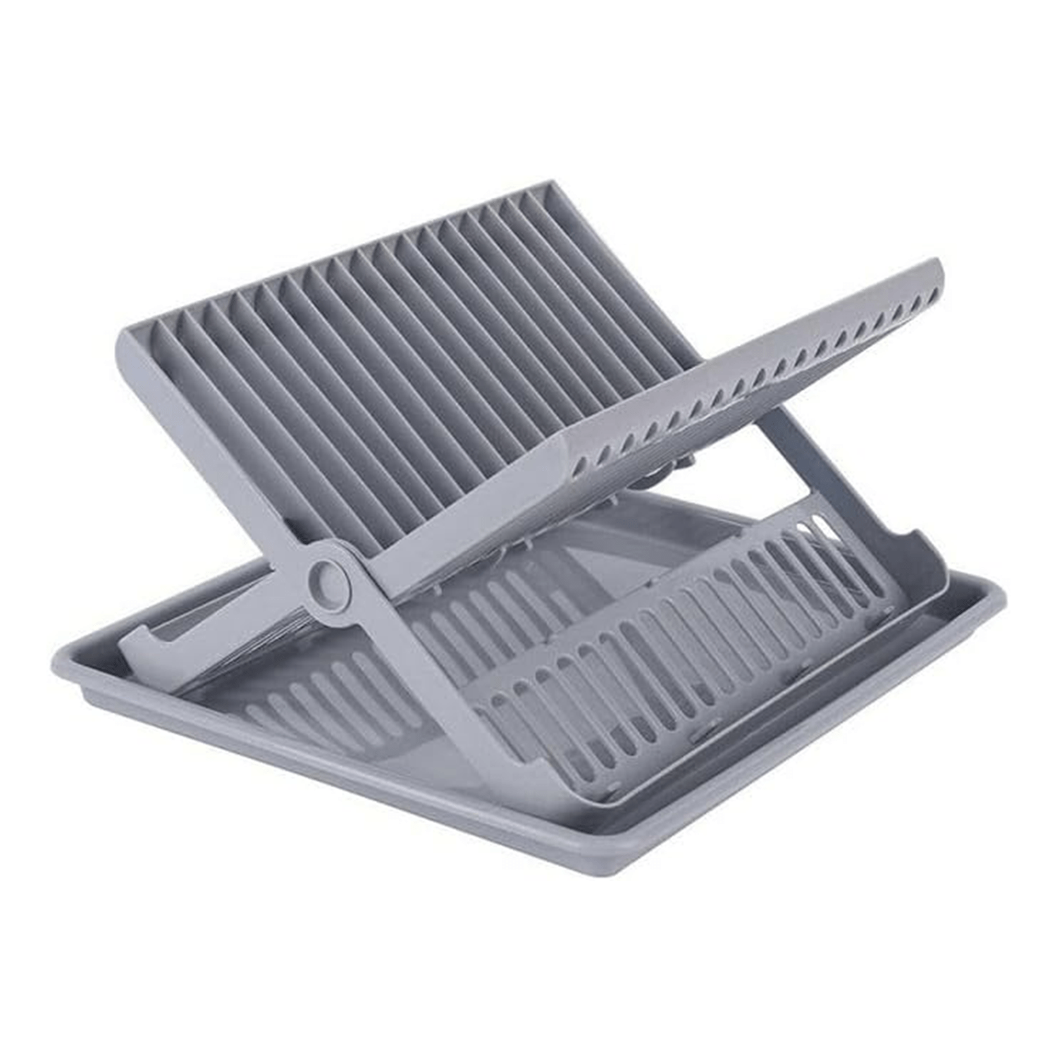 Escurridor de Platos con Bandeja, Escurreplatos de Plástico Resistente para Cocina, Compacto, Gran capacidad, 37 x 33 x 21 cm