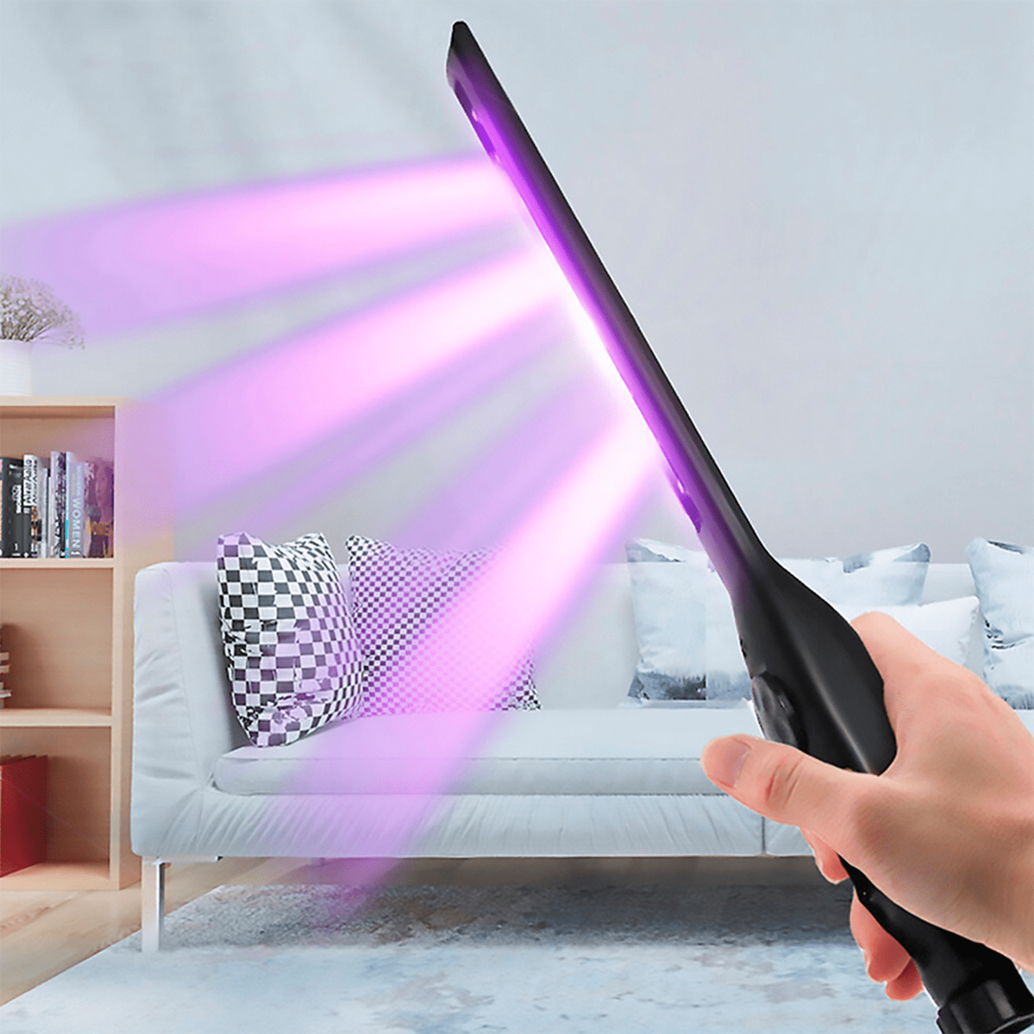 Linterna Desinfectante UV, Lampara Desinfectante UV, Desinfecta hasta el 99,99% de las Bacterias y los Gérmenes, Portátil y Fácil de Usar, Recargable por USB